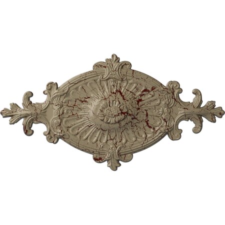 Ekena Millwork Quentin Ceiling Medallion, Hand-Painted Gobi Desert Crackle, 23 1/2"W x 12 1/4"H x 1 1/2"P CM23RO1GDC